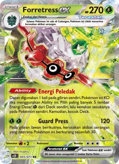 Kartu Forretress ex dari Letusan Tanah, nomor 005/71