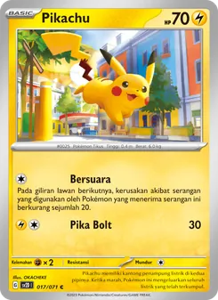 Kartu Pikachu dari Letusan Tanah, nomor 017/71