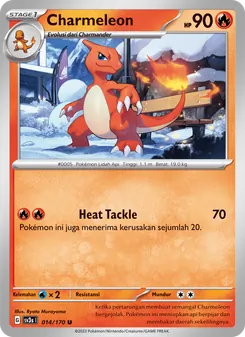 Kartu Charmeleon dari Kilau Hitam, nomor 014/170