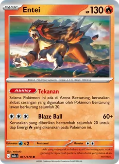 Kartu Entei dari Kilau Hitam, nomor 017/170