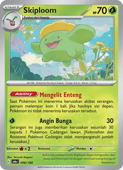 Kartu Skiploom dari Harta Berkilau ex, nomor 006/190