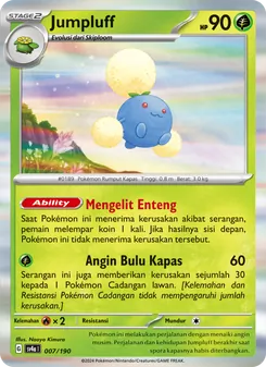 Kartu Jumpluff dari Harta Berkilau ex, nomor 007/190