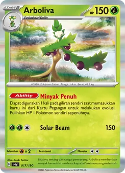 Kartu Arboliva dari Harta Berkilau ex, nomor 017/190