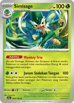 Kartu Simisage dari Pertemuan Paradoks, nomor 004/132