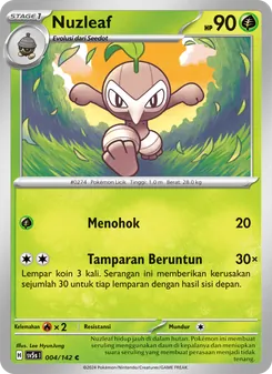 Kartu Nuzleaf dari Paradoks Andalan, nomor 004/142