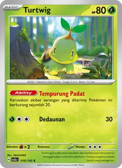 Kartu Turtwig dari Paradoks Andalan, nomor 010/142