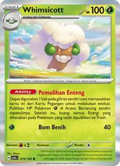 Kartu Whimsicott dari Paradoks Andalan, nomor 015/142