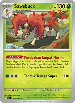 Kartu Sawsbuck dari Paradoks Andalan, nomor 017/142