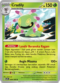 Kartu Cradily dari Bimbingan Rasi, nomor 004/166
