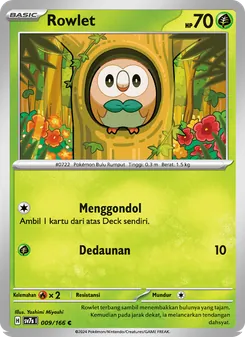Kartu Rowlet dari Bimbingan Rasi, nomor 009/166