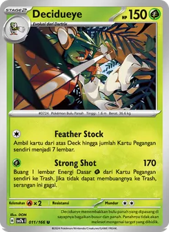Kartu Decidueye dari Bimbingan Rasi, nomor 011/166