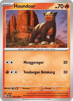 Kartu Houndour dari Bimbingan Rasi, nomor 019/166