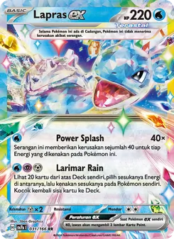 Kartu Lapras ex dari Bimbingan Rasi, nomor 031/166