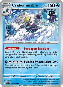 Kartu Crabominable dari Bimbingan Rasi, nomor 038/166