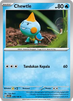 Kartu Chewtle dari Bimbingan Rasi, nomor 039/166