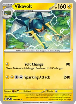 Kartu Vikavolt dari Bimbingan Rasi, nomor 049/166