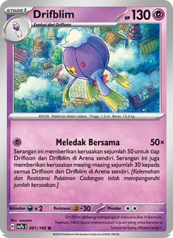 Kartu Drifblim dari Bimbingan Rasi, nomor 061/166