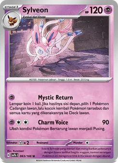 Kartu Sylveon dari Bimbingan Rasi, nomor 063/166