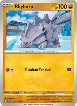 Kartu Rhyhorn dari Bimbingan Rasi, nomor 072/166