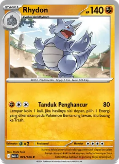 Kartu Rhydon dari Bimbingan Rasi, nomor 073/166