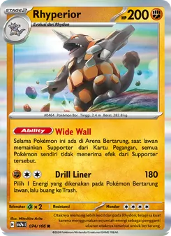 Kartu Rhyperior dari Bimbingan Rasi, nomor 074/166