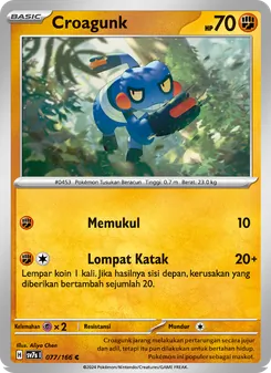 Kartu Croagunk dari Bimbingan Rasi, nomor 077/166