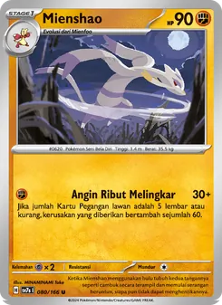 Kartu Mienshao dari Bimbingan Rasi, nomor 080/166