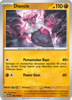 Kartu Diancie dari Bimbingan Rasi, nomor 082/166