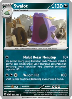 Kartu Swalot dari Bimbingan Rasi, nomor 091/166