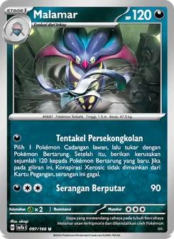 Kartu Malamar dari Bimbingan Rasi, nomor 097/166