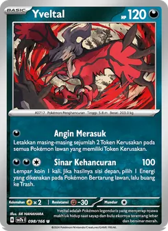 Kartu Yveltal dari Bimbingan Rasi, nomor 098/166