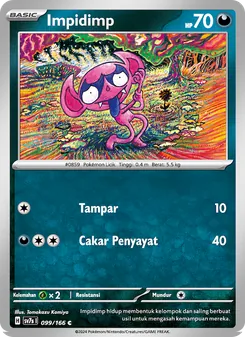 Kartu Impidimp dari Bimbingan Rasi, nomor 099/166