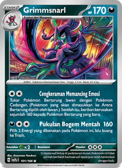 Kartu Grimmsnarl dari Bimbingan Rasi, nomor 101/166