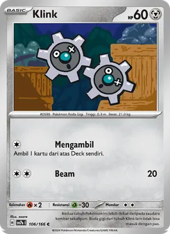 Kartu Klink dari Bimbingan Rasi, nomor 106/166