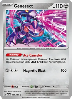 Kartu Genesect dari Bimbingan Rasi, nomor 109/166