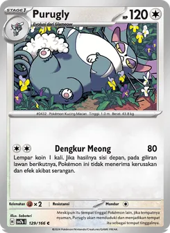 Kartu Purugly dari Bimbingan Rasi, nomor 129/166