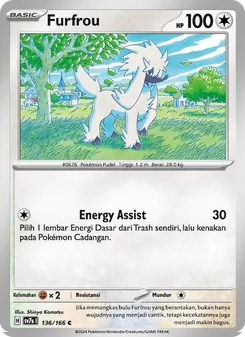 Kartu Furfrou dari Bimbingan Rasi, nomor 136/166