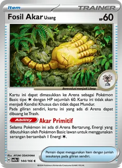 Kartu Fosil Akar Usang‌ dari Bimbingan Rasi, nomor 144/166