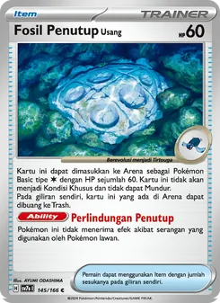 Kartu Fosil Penutup Usang‌ dari Bimbingan Rasi, nomor 145/166