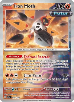 Kartu Iron Moth dari Festival Terastal ex, nomor 024/187
