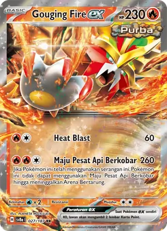 Kartu Gouging Fire ex dari Festival Terastal ex, nomor 027/187