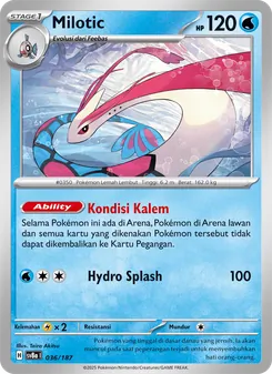 Kartu Milotic dari Festival Terastal ex, nomor 036/187