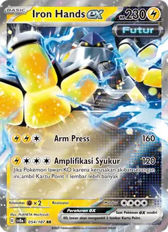 Kartu Iron Hands ex dari Festival Terastal ex, nomor 054/187