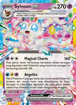 Kartu Sylveon ex dari Festival Terastal ex, nomor 069/187