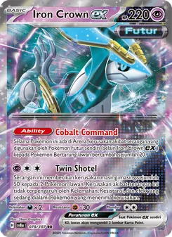 Kartu Iron Crown ex dari Festival Terastal ex, nomor 078/187
