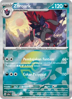 Kartu Zoroark dari Festival Terastal ex, nomor 097/187