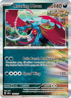 Kartu Roaring Moon dari Festival Terastal ex, nomor 100/187