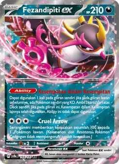 Kartu Fezandipiti ex dari Festival Terastal ex, nomor 104/187