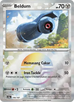 Kartu Beldum dari Festival Terastal ex, nomor 106/187