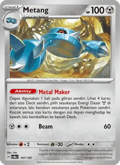 Kartu Metang dari Festival Terastal ex, nomor 107/187
